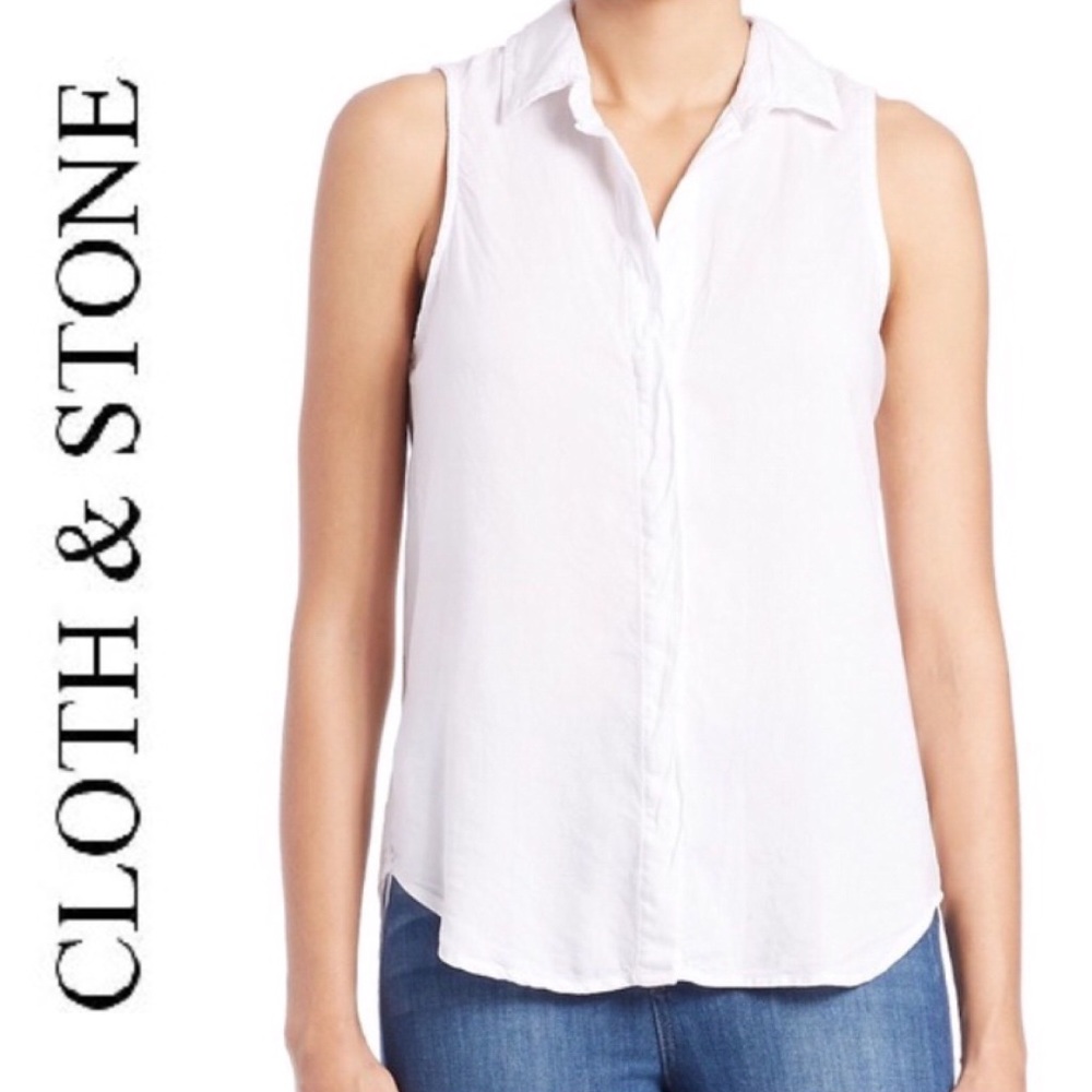Anthropologie Cloth & Stone Sleeveless Button Down
